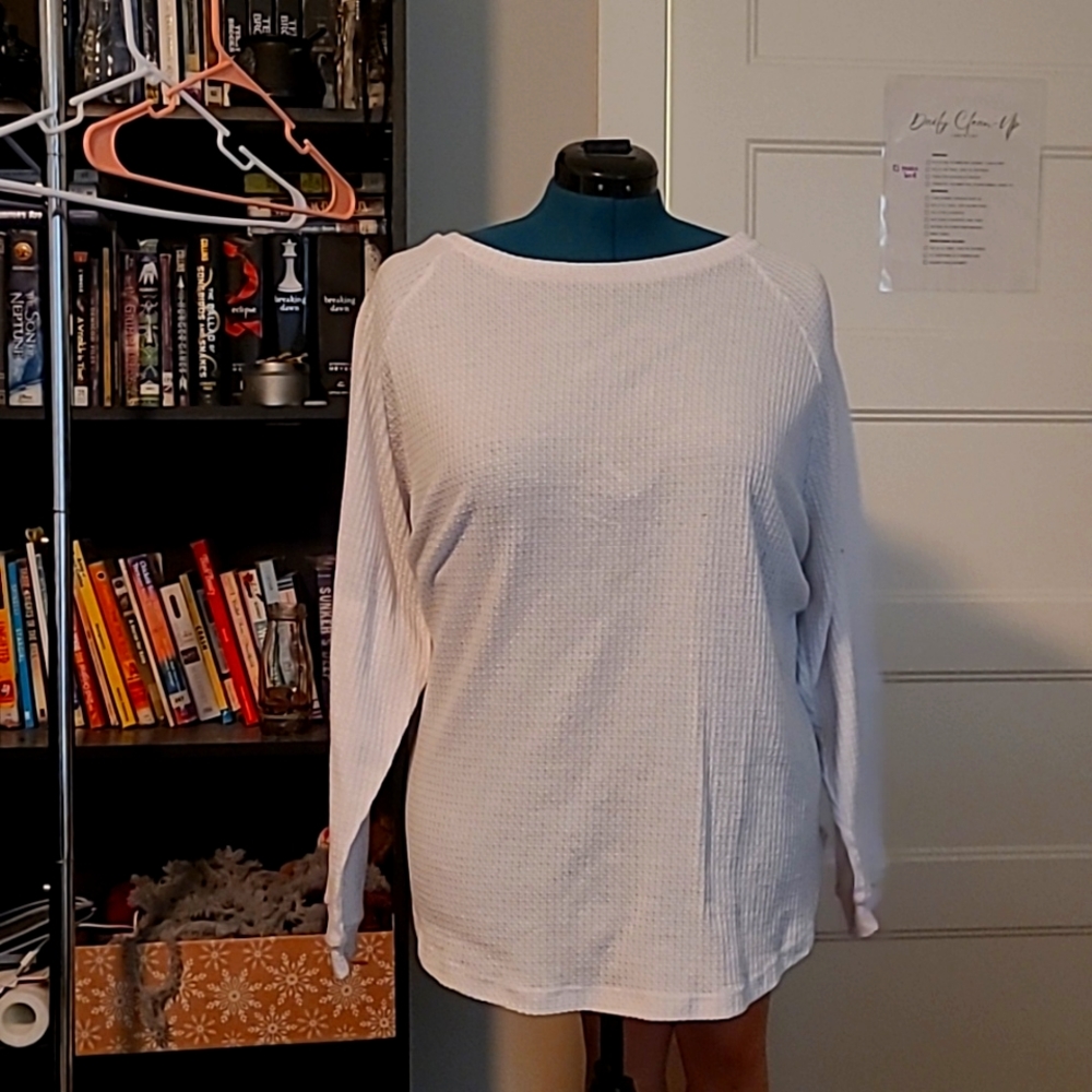 White thin sweater